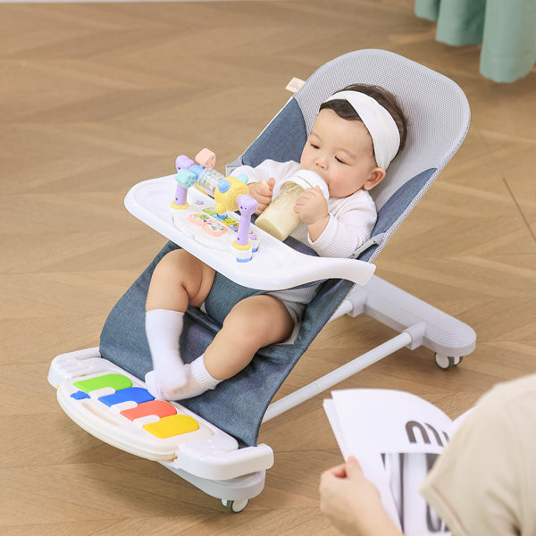 Portable 4 in 1 baby chair folded for travel and outdoor use
