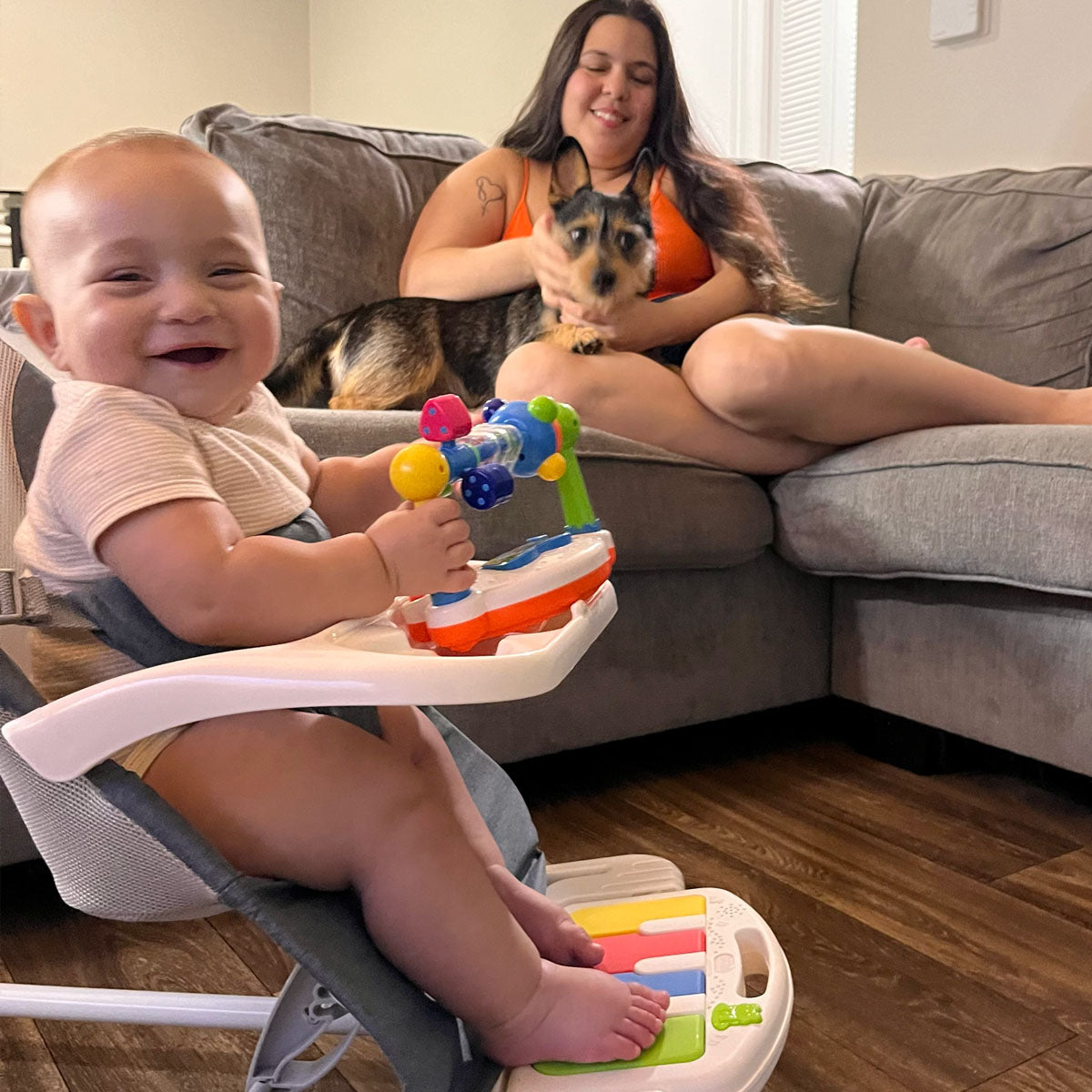 Cuddobaby 4-in-1 Baby Bouncer Fun | Blue
