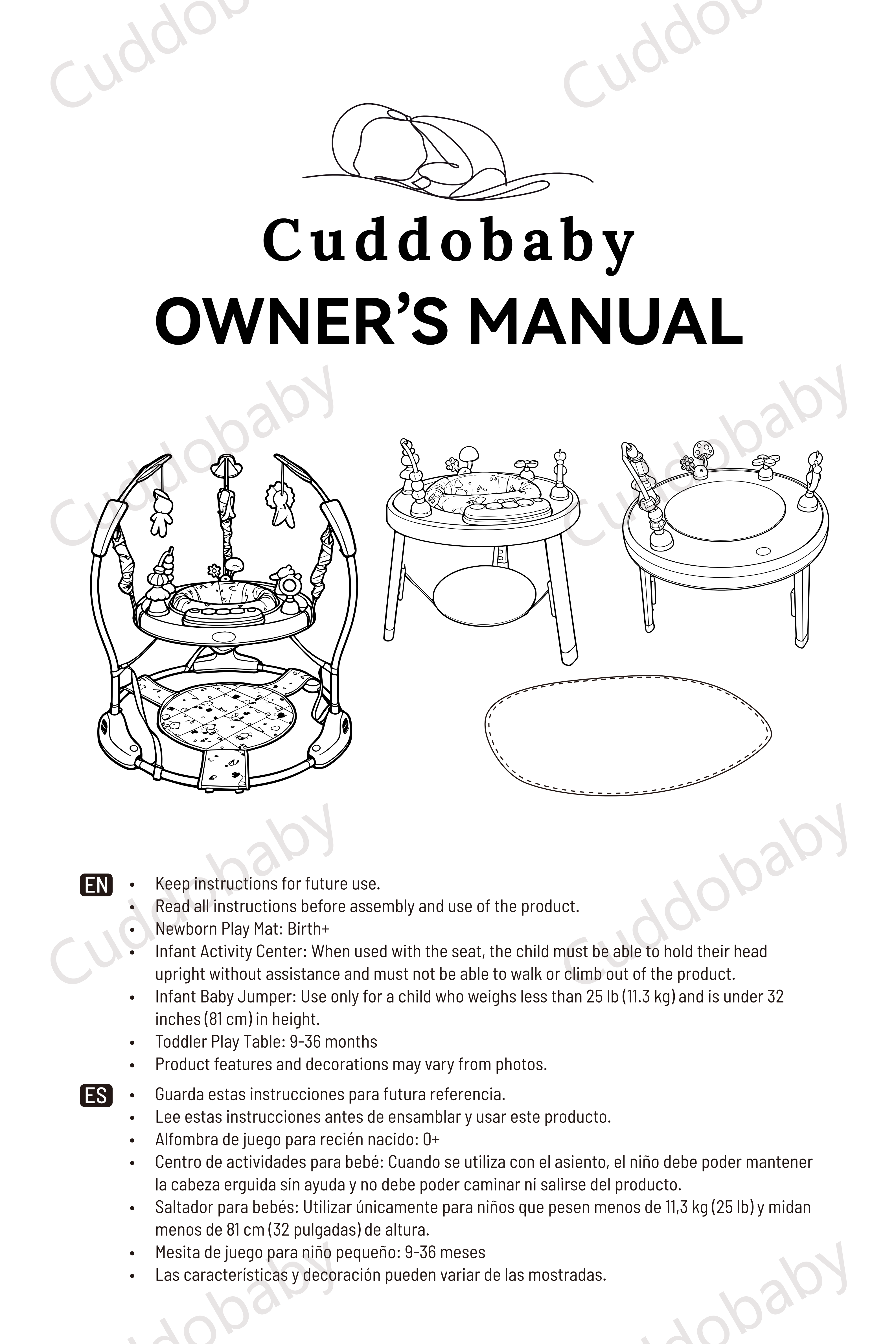 Cuddobaby 4 in 1 Activity Center Owner's Manual- 1