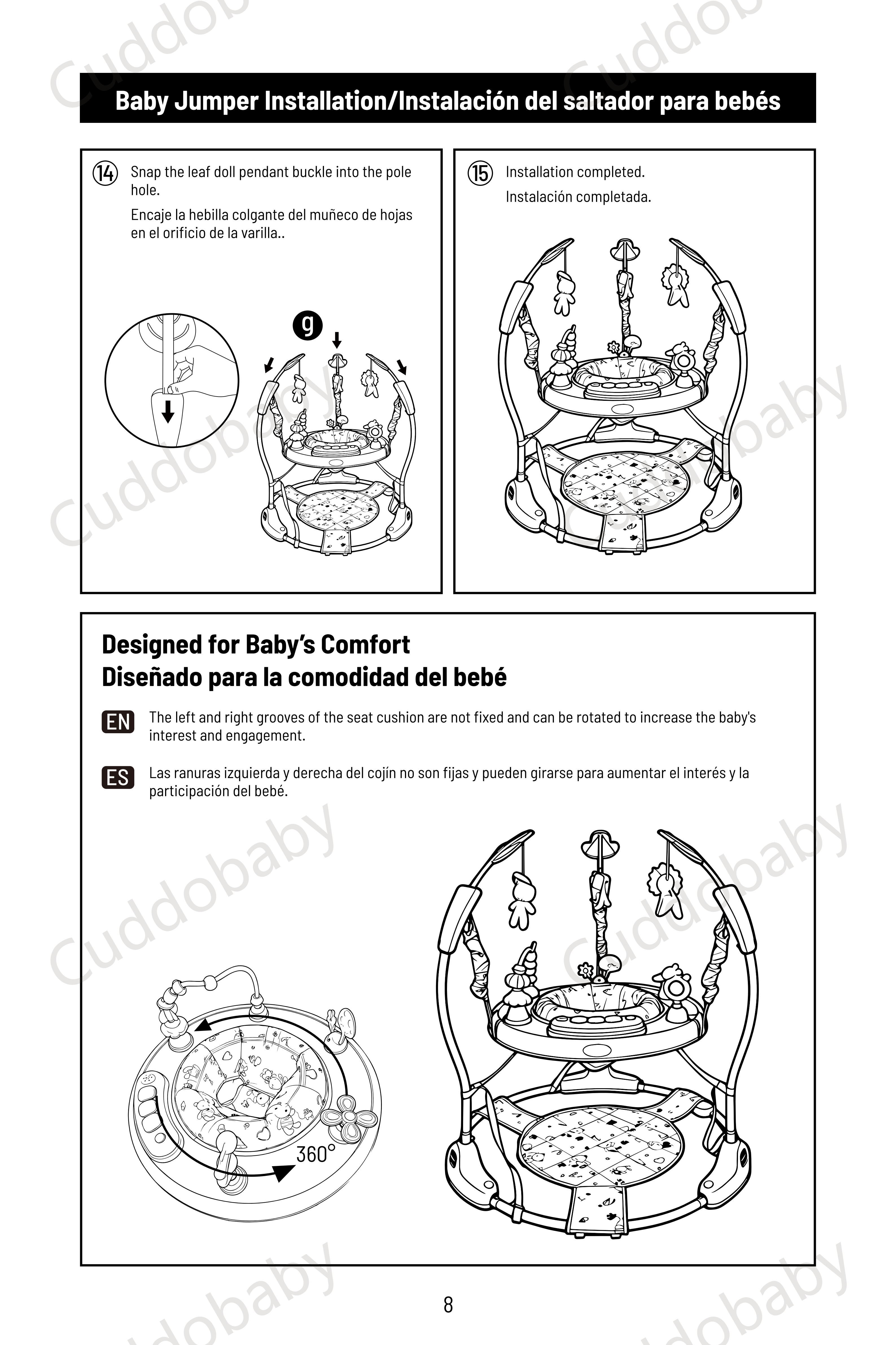 Cuddobaby 4 in 1 Activity Center Owner's Manual- 9
