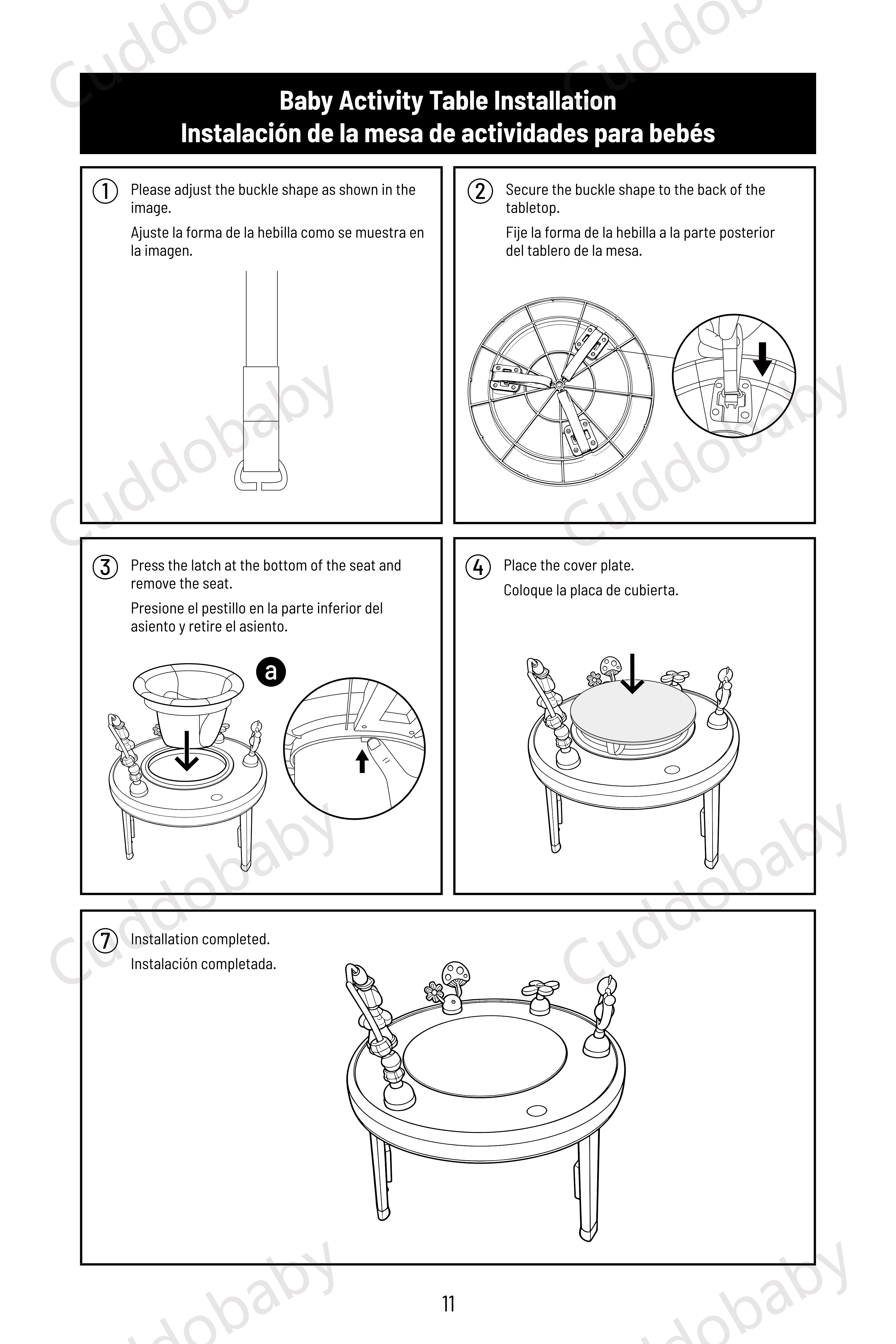 Cuddobaby 4 in 1 Activity Center Owner's Manual- 12