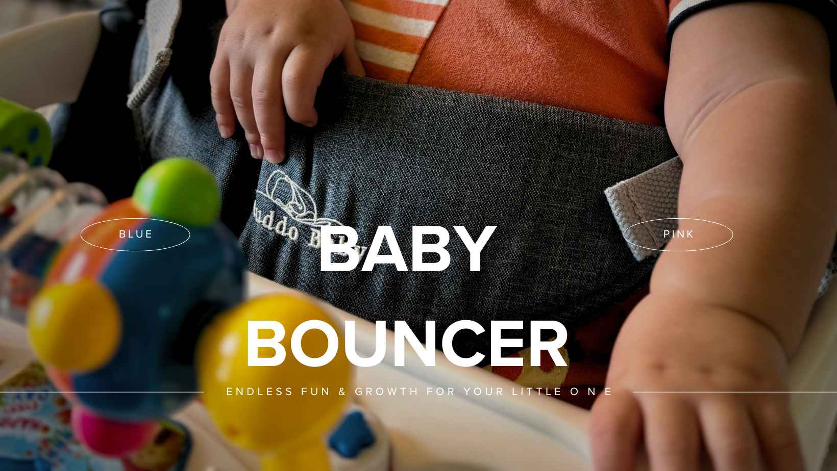 Cuddobaby 4-in-1 baby bouncer in Sit & Play mode for daily play