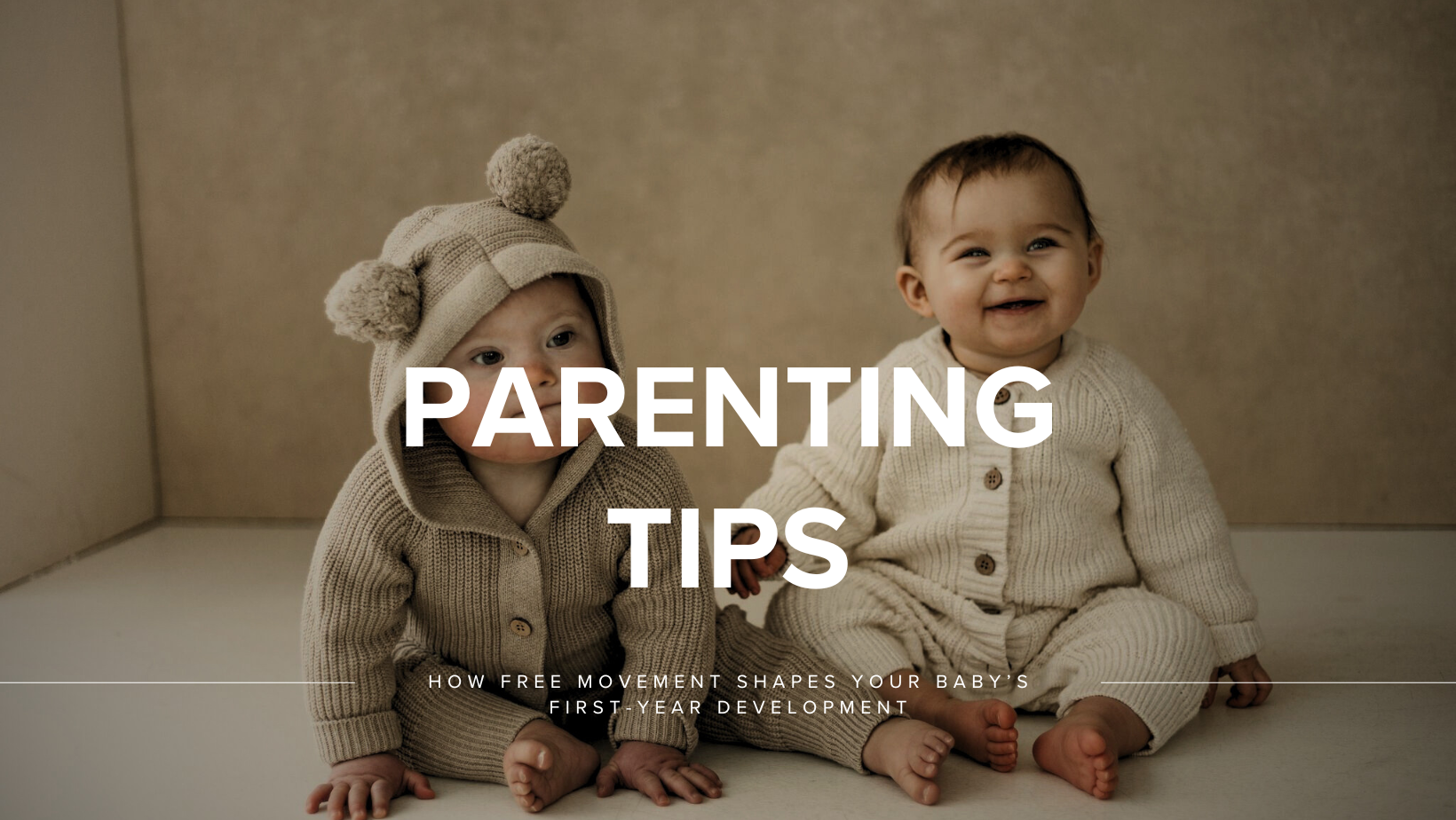 Baby exploring free movement on a soft play mat
