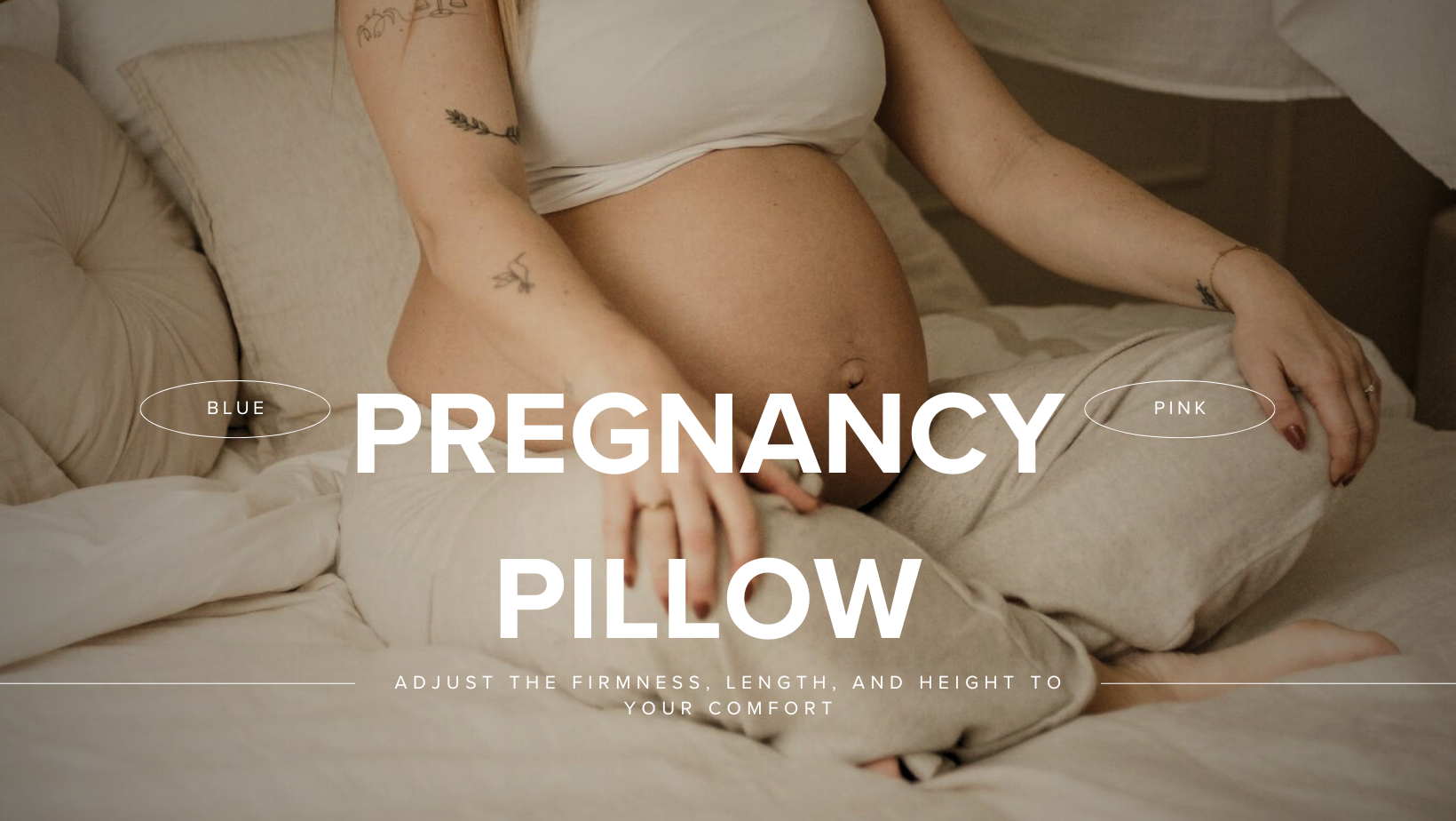 Pregnant woman holding her lower back while standing, showing common pregnancy back pain symptoms.