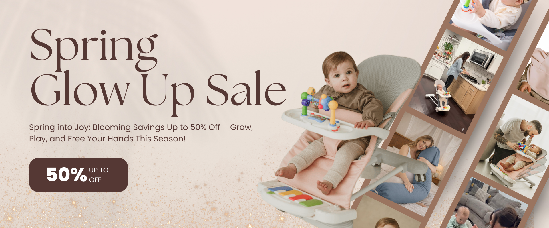 Cuddobaby Spring glow up sale banner