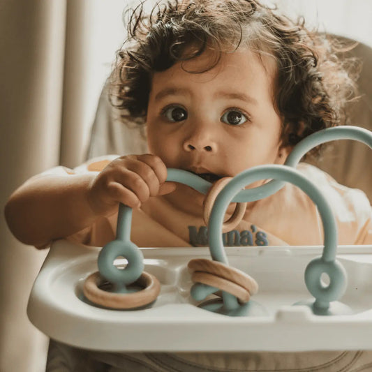 Cuddobaby Montessori Food Grade Silicone String with Oak Loop Toys - CuddobabyCuddobaby Montessori Food Grade Silicone String with Oak Loop Toys