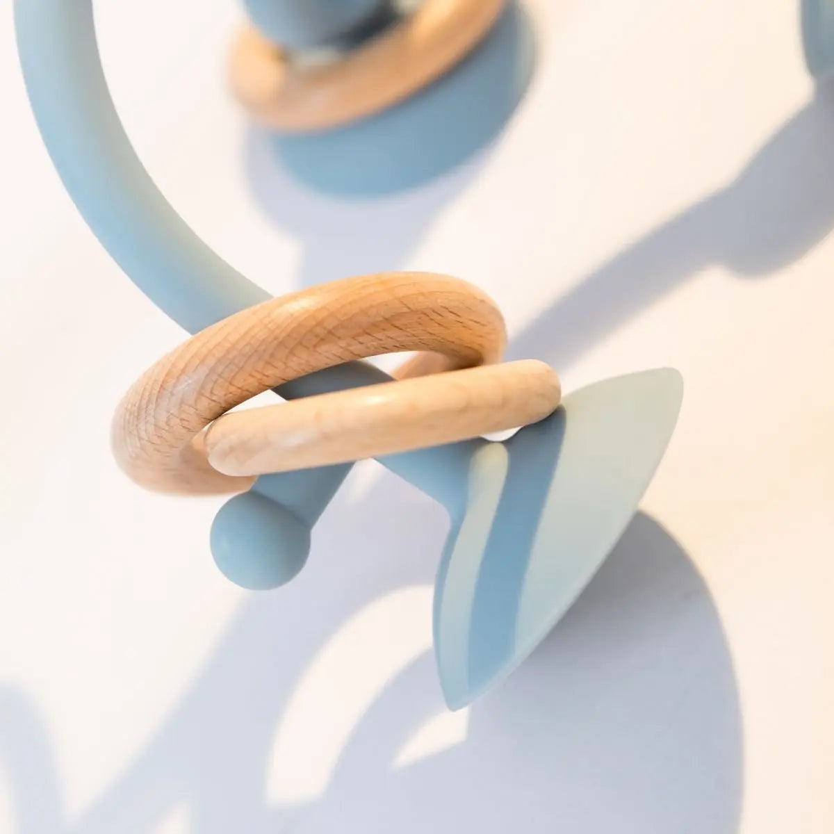 Cuddobaby Montessori Food Grade Silicone String with Oak Loop Toys - CuddobabyCuddobaby Montessori Food Grade Silicone String with Oak Loop Toys