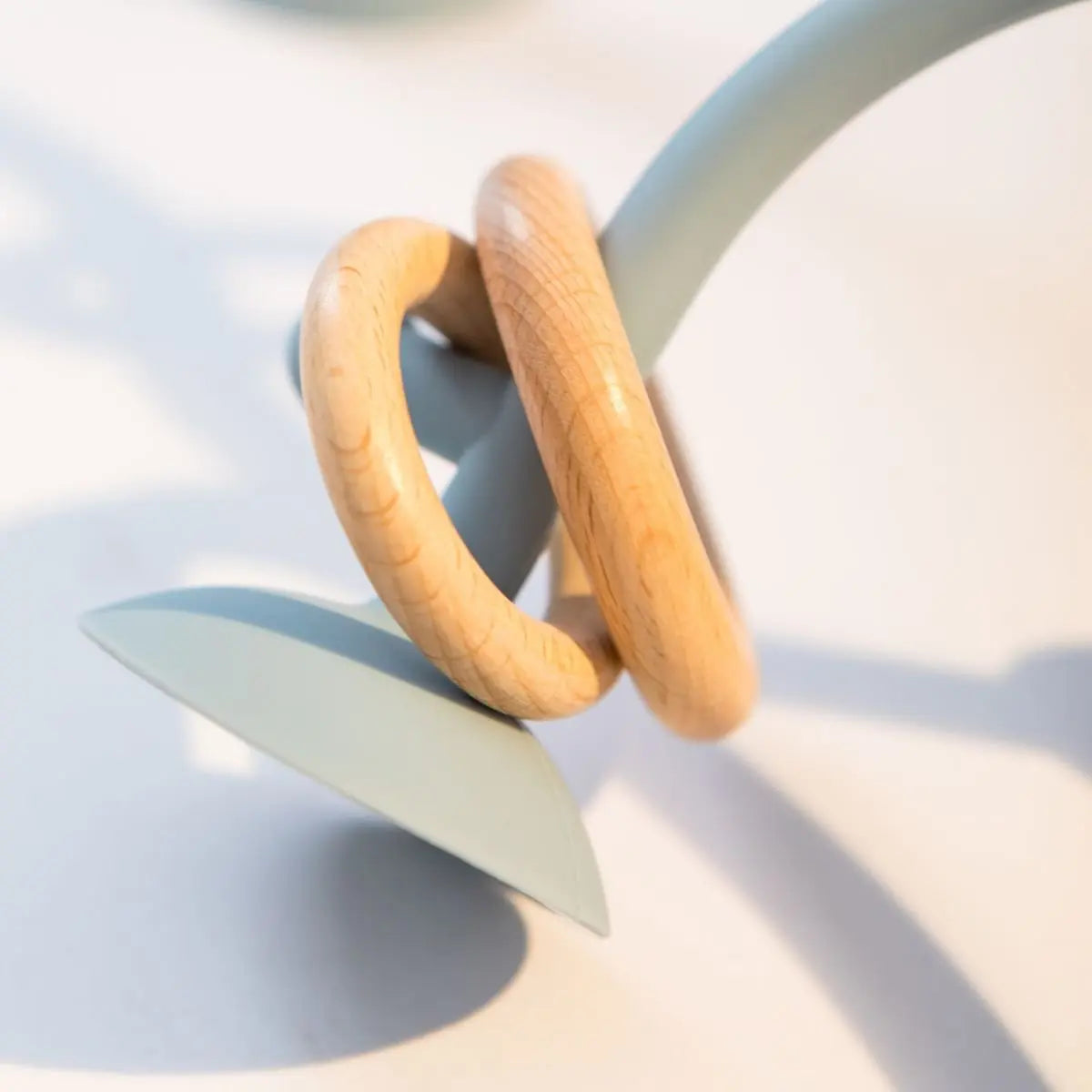 Cuddobaby Montessori Food Grade Silicone String with Oak Loop Toys - CuddobabyCuddobaby Montessori Food Grade Silicone String with Oak Loop Toys