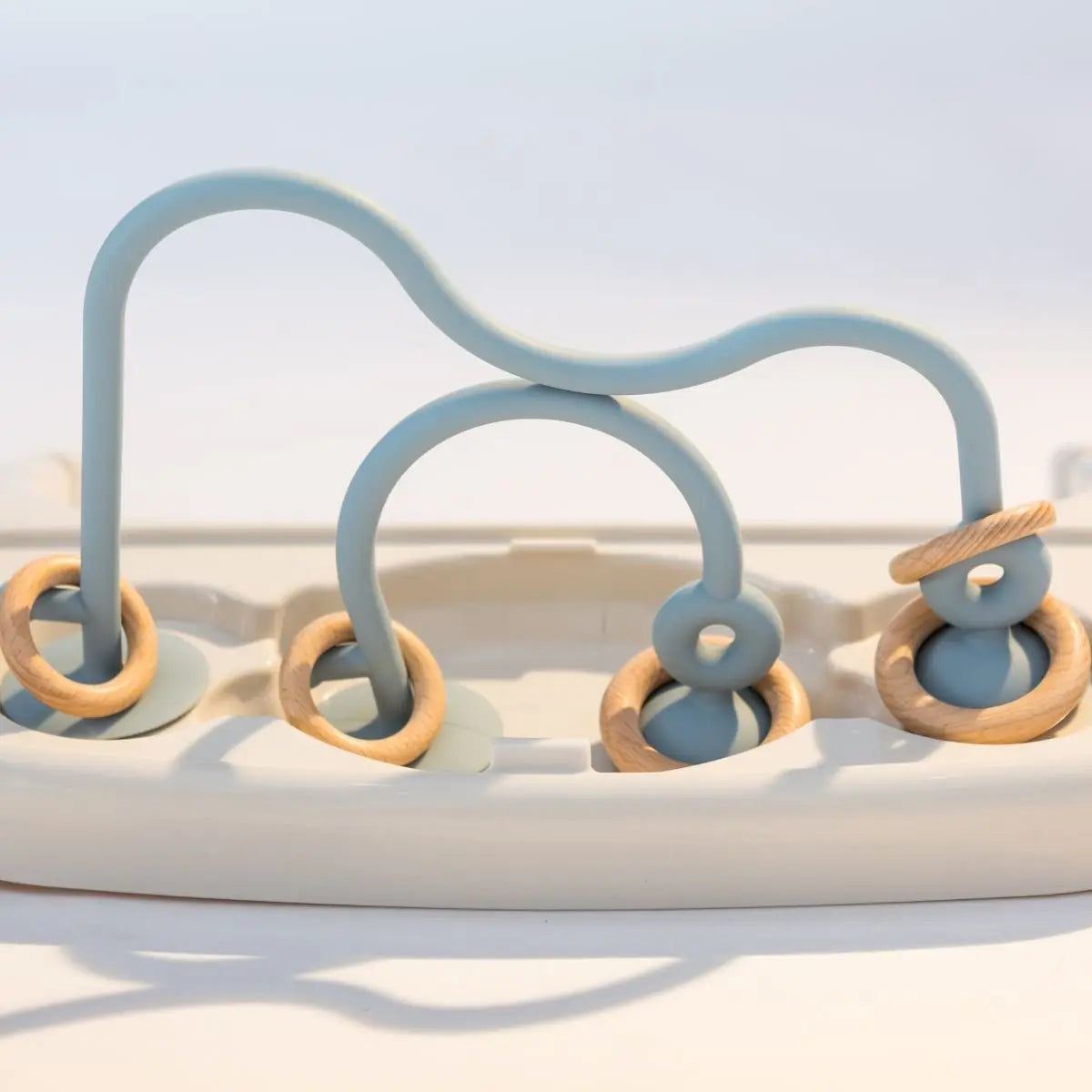 Cuddobaby Montessori Food Grade Silicone String with Oak Loop Toys - CuddobabyCuddobaby Montessori Food Grade Silicone String with Oak Loop Toys