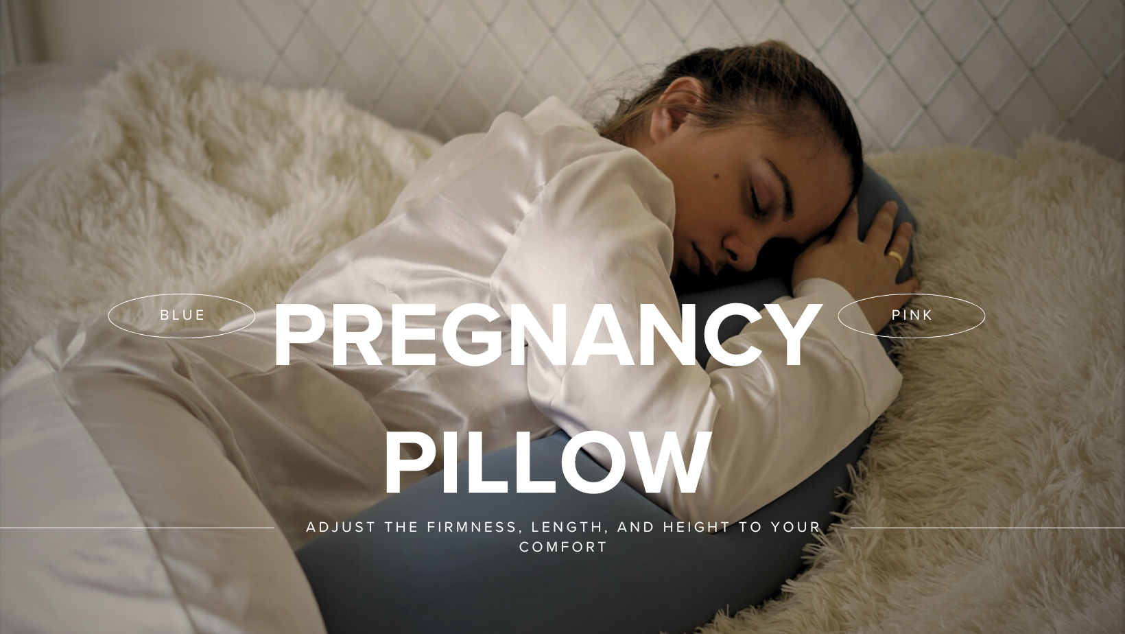 Cooling maternity pillow designed to reduce heat and improve comfort.