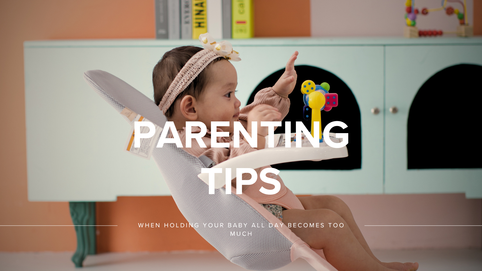 Lightweight portable baby bouncer for travel.