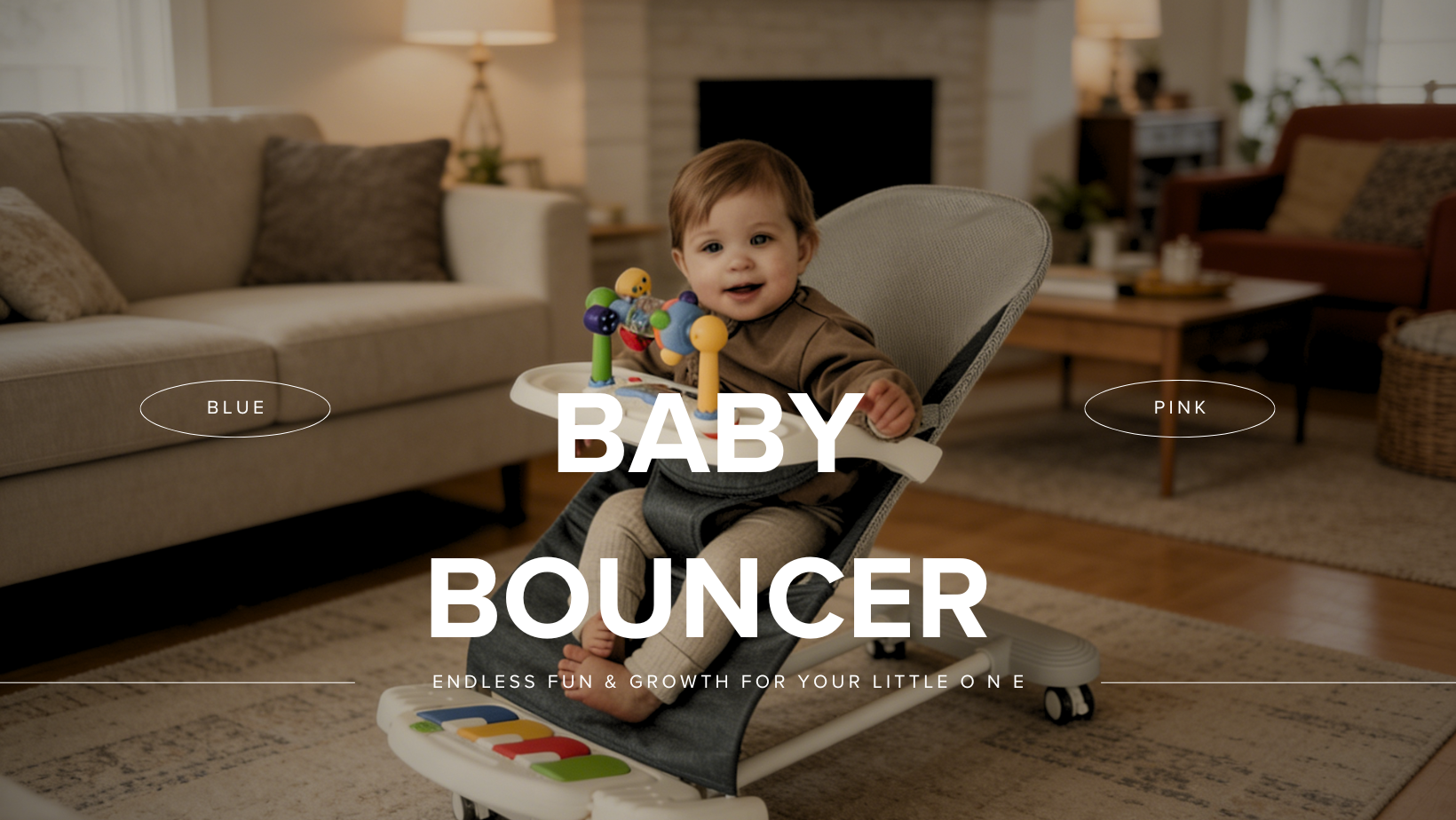 Close-up of the adjustable head support on a Cuddobaby bouncer.