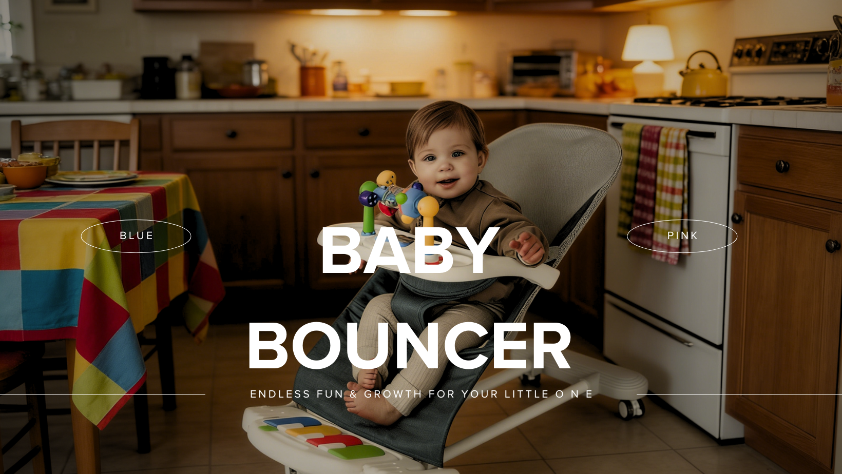 A freshly cleaned bouncer air-drying in a sunlit room.