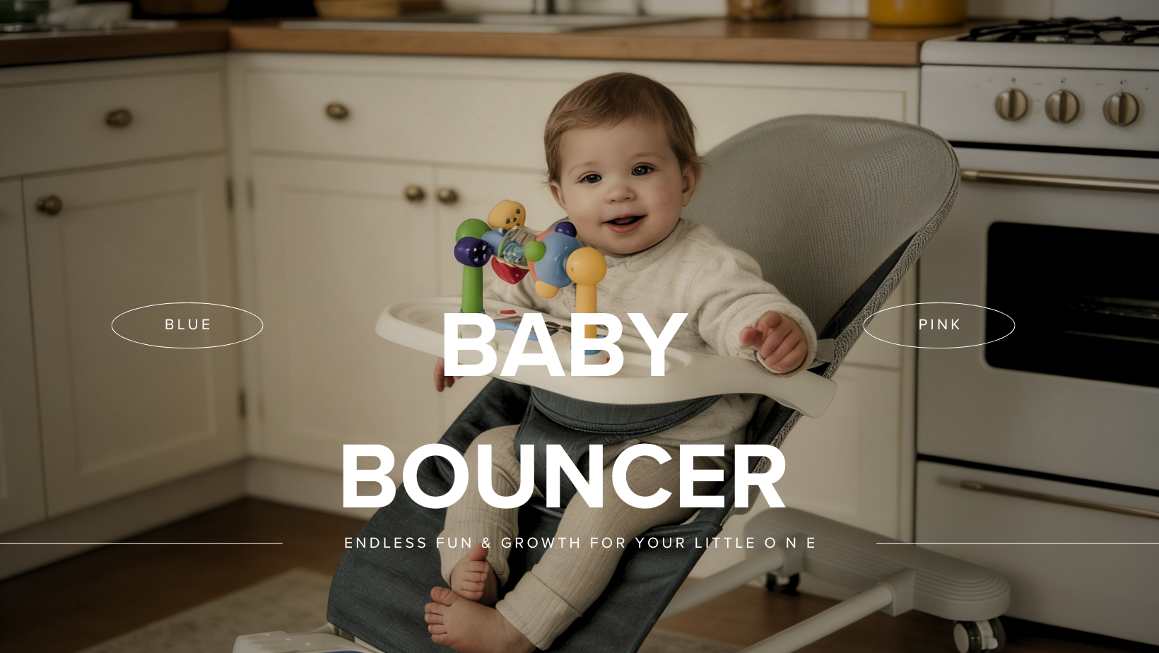 A toddler sitting in a converted Cuddobaby rocker.