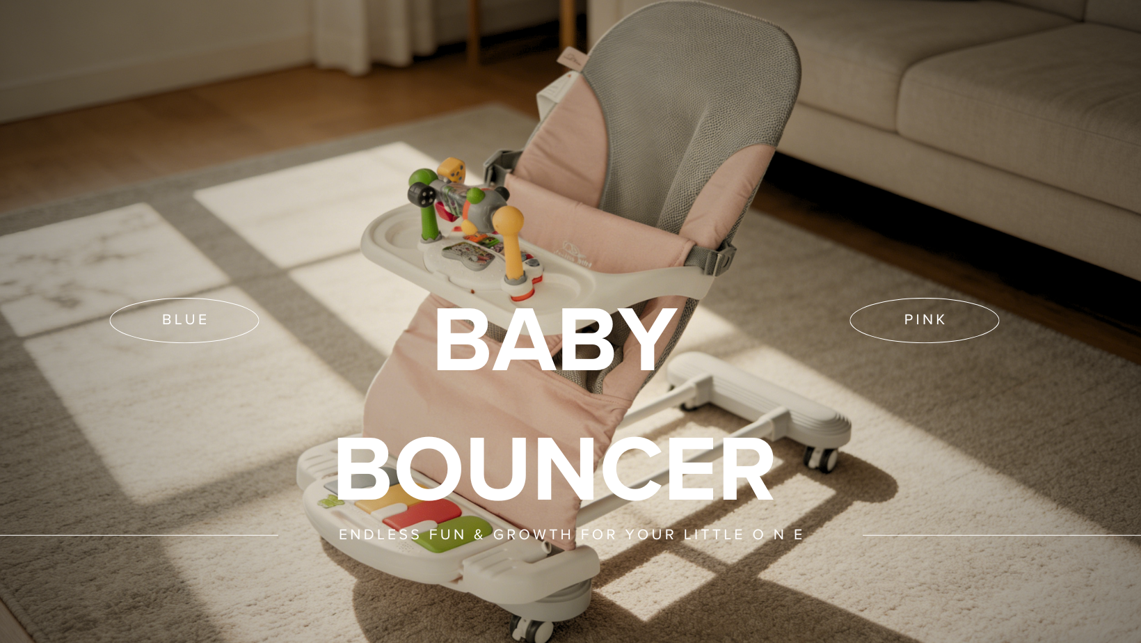 A beautifully gift-wrapped Cuddobaby bouncer at a baby shower