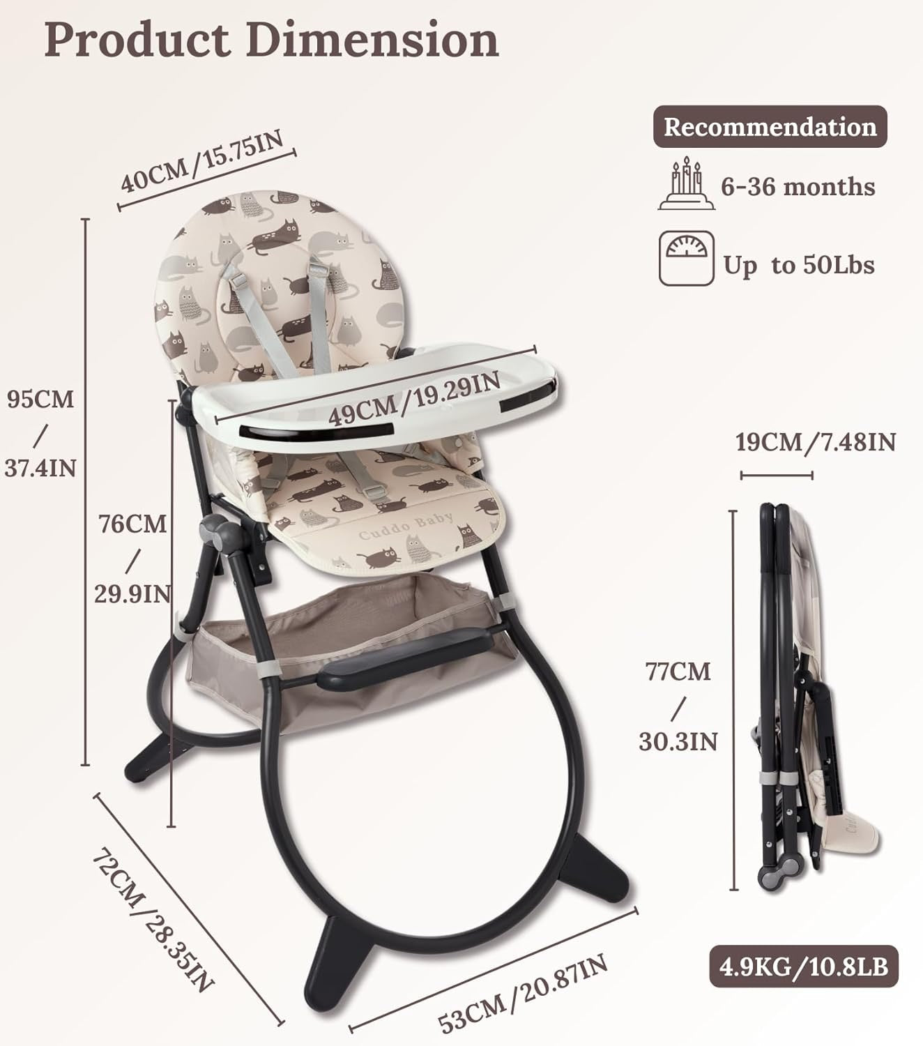 High Chair | Friends + Free Powder Pink Bib