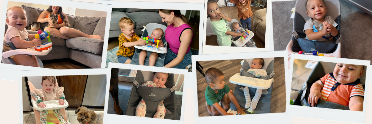 Montessori inspired baby bouncer for natural movement