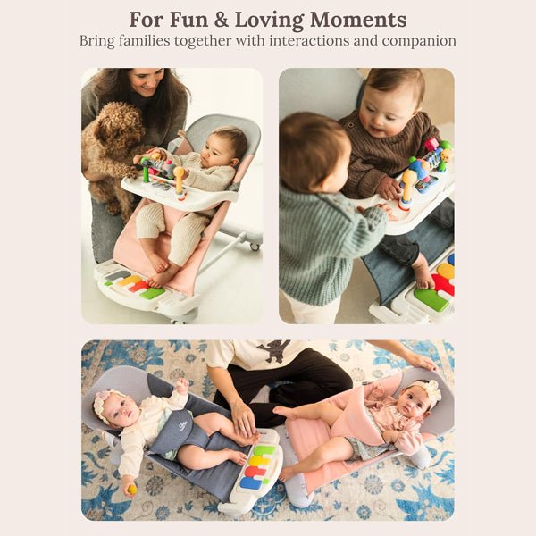 CuddoBaby Baby Bouncer 4 - in - 1 on Wheels - Pink - CuddobabyCuddoBaby Baby Bouncer 4 - in - 1 on Wheels - Pink