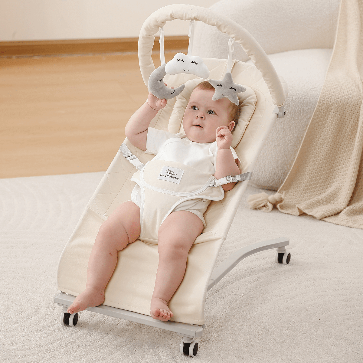 Cuddobaby Baby Bouncer – Safe, Soothing & Foldable for Newborns - CuddobabyCuddobaby Baby Bouncer – Safe, Soothing & Foldable for Newborns