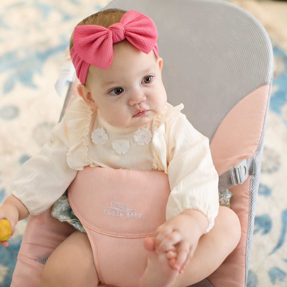 Cuddobaby Baby Girl Headbands - Nylon Bow Hair Accessories Pink - CuddobabyCuddobaby Baby Girl Headbands - Nylon Bow Hair Accessories Pink