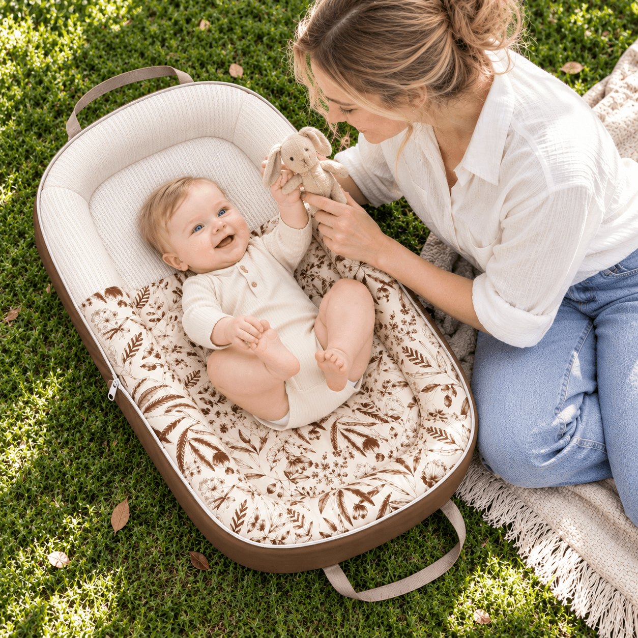 Cuddobaby Foldable Portable Baby Lounger – Ultimate Softness & On-the-Go Comfort - CuddobabyCuddobaby Foldable Portable Baby Lounger – Ultimate Softness & On-the-Go Comfort
