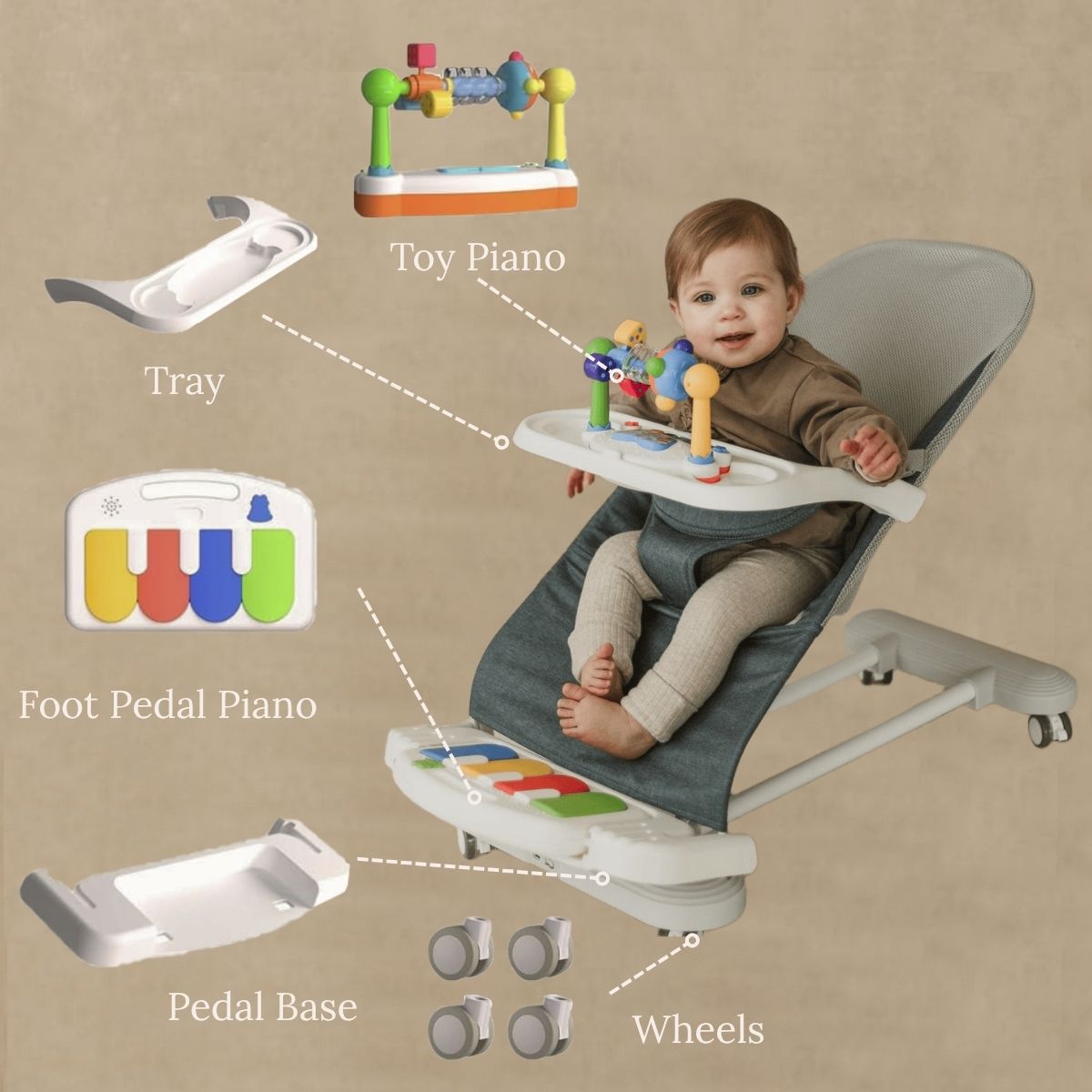 Cuddobaby Montessori Baby Bouncer - CuddobabyCuddobaby Montessori Baby Bouncer