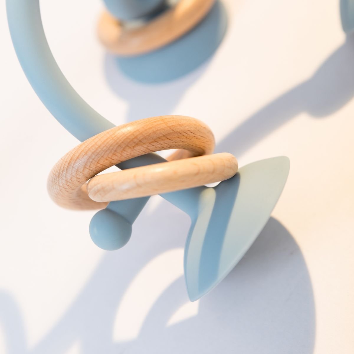 Cuddobaby Montessori Food Grade Silicone String with Oak Loop Toys - CuddobabyCuddobaby Montessori Food Grade Silicone String with Oak Loop Toys