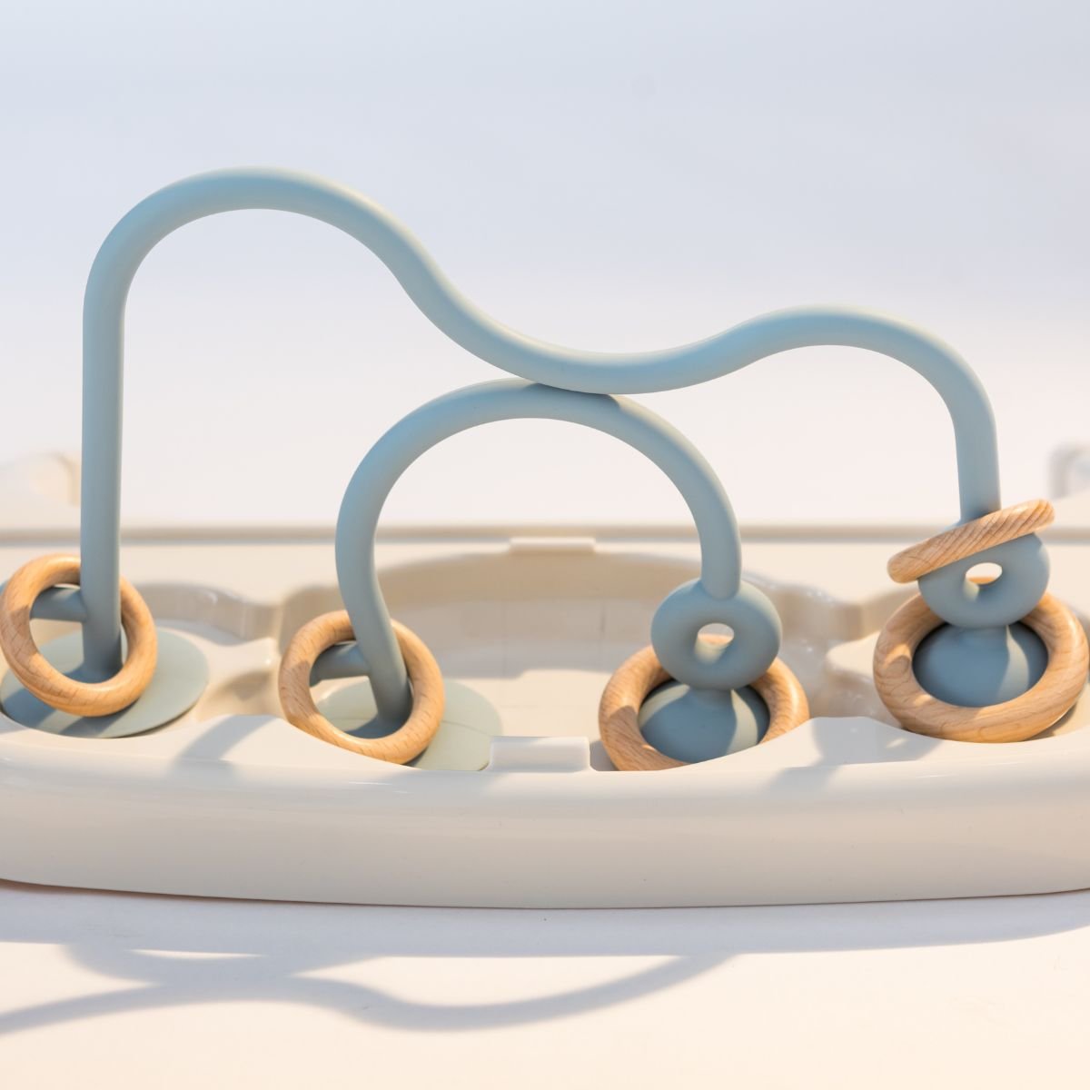 Cuddobaby Montessori Food Grade Silicone String with Oak Loop Toys - CuddobabyCuddobaby Montessori Food Grade Silicone String with Oak Loop Toys