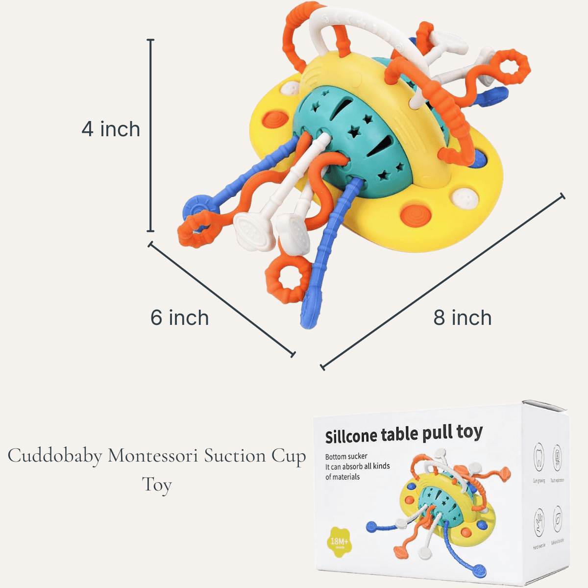Cuddobaby Montessori Suction Cup Toy – For 4 - in - 1 Baby Bouncer, High Chair & Bath Seat - CuddobabyCuddobaby Montessori Suction Cup Toy – For 4 - in - 1 Baby Bouncer, High Chair & Bath Seat