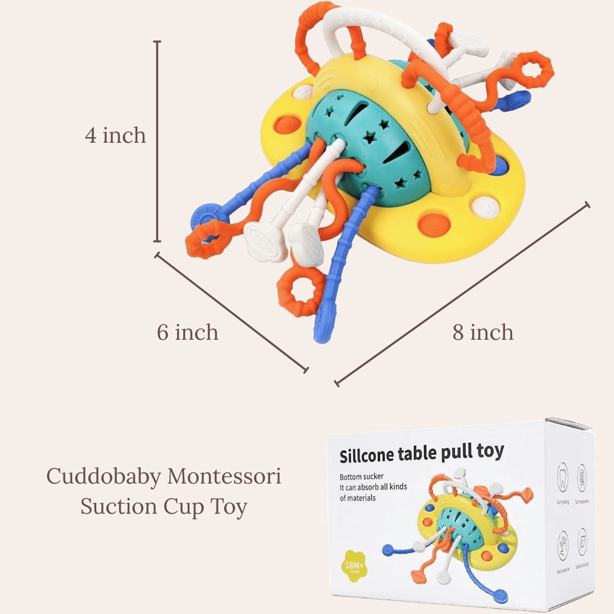 Cuddobaby Montessori Suction Cup Toy – For 4 - in - 1 Baby Bouncer, High Chair & Bath Seat - CuddobabyCuddobaby Montessori Suction Cup Toy – For 4 - in - 1 Baby Bouncer, High Chair & Bath Seat