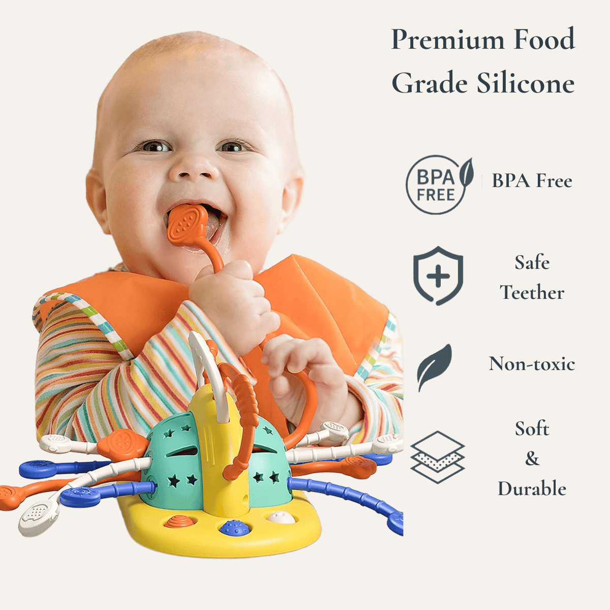 Cuddobaby Montessori Suction Cup Toy – For 4 - in - 1 Baby Bouncer, High Chair & Bath Seat - CuddobabyCuddobaby Montessori Suction Cup Toy – For 4 - in - 1 Baby Bouncer, High Chair & Bath Seat