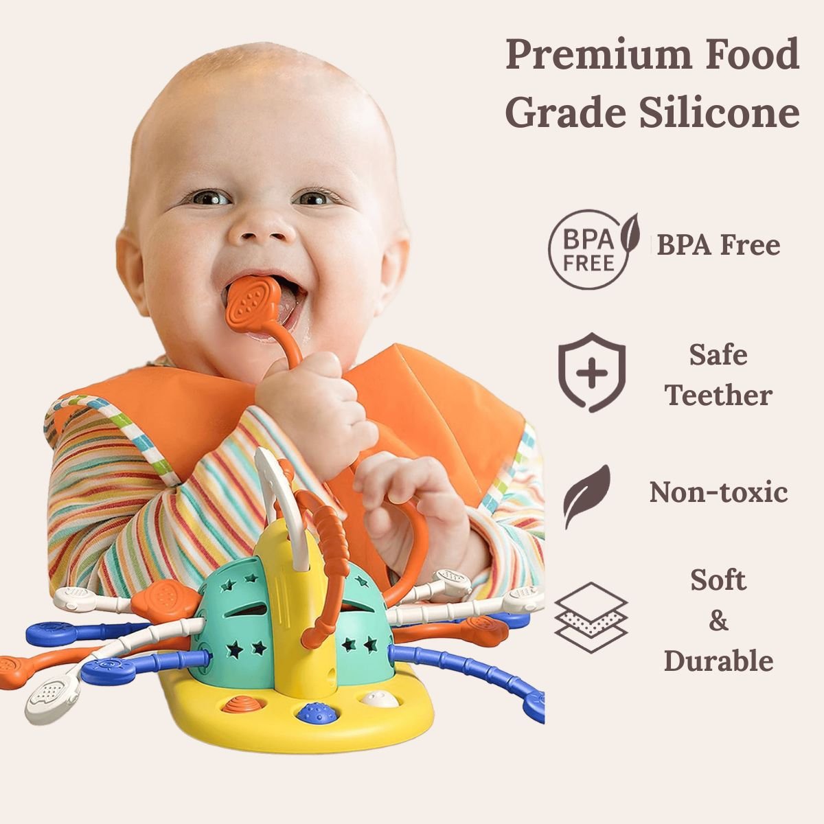 Cuddobaby Montessori Suction Cup Toy – For 4 - in - 1 Baby Bouncer, High Chair & Bath Seat - CuddobabyCuddobaby Montessori Suction Cup Toy – For 4 - in - 1 Baby Bouncer, High Chair & Bath Seat