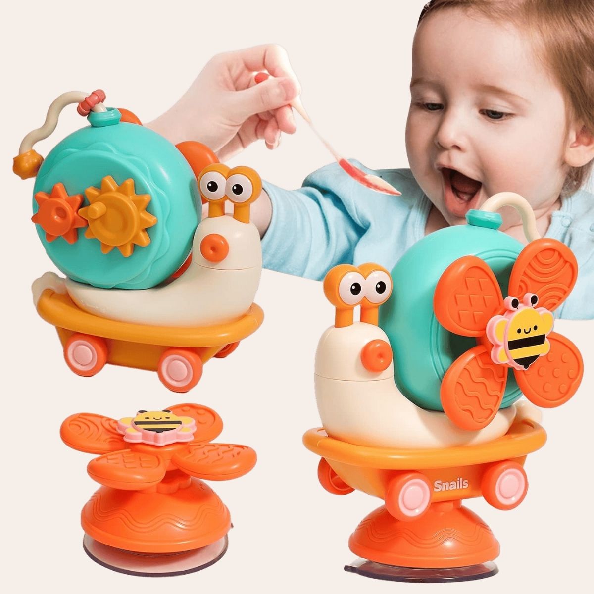 Cuddobaby Multi - Montessori Snail Toy – Smart Playtime for Little Explorers - CuddobabyCuddobaby Multi - Montessori Snail Toy – Smart Playtime for Little Explorers