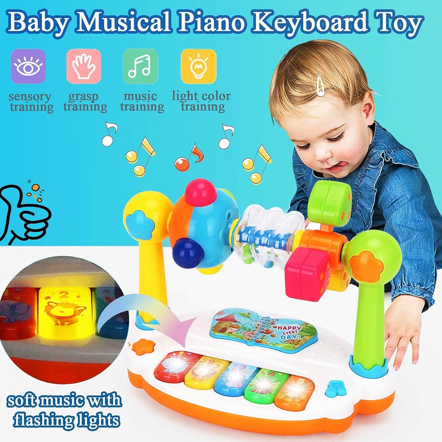 Cuddobaby Bouncer Tray Toy Piano