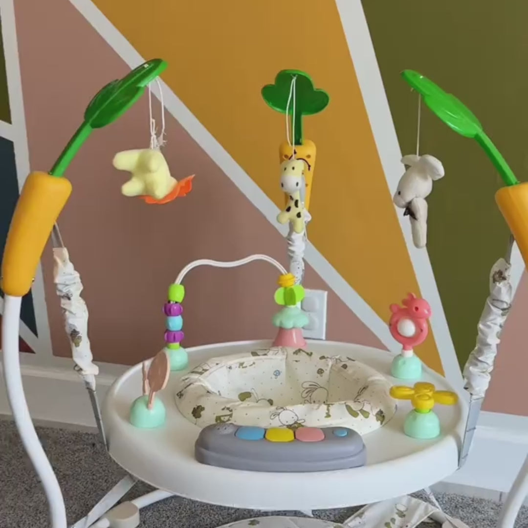 Cuddobaby Baby Jumper 4-Stage Convertible| Montessori -Inspired 8 Interactive Toys
