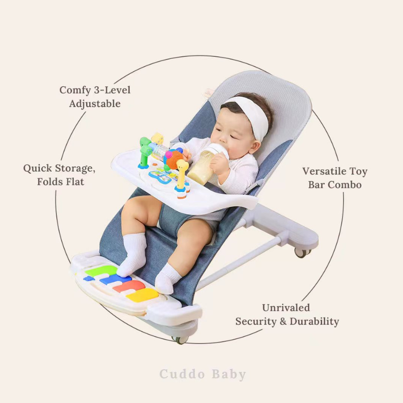 Cuddobaby 4-in-1 Baby Bouncer Fun | Blue